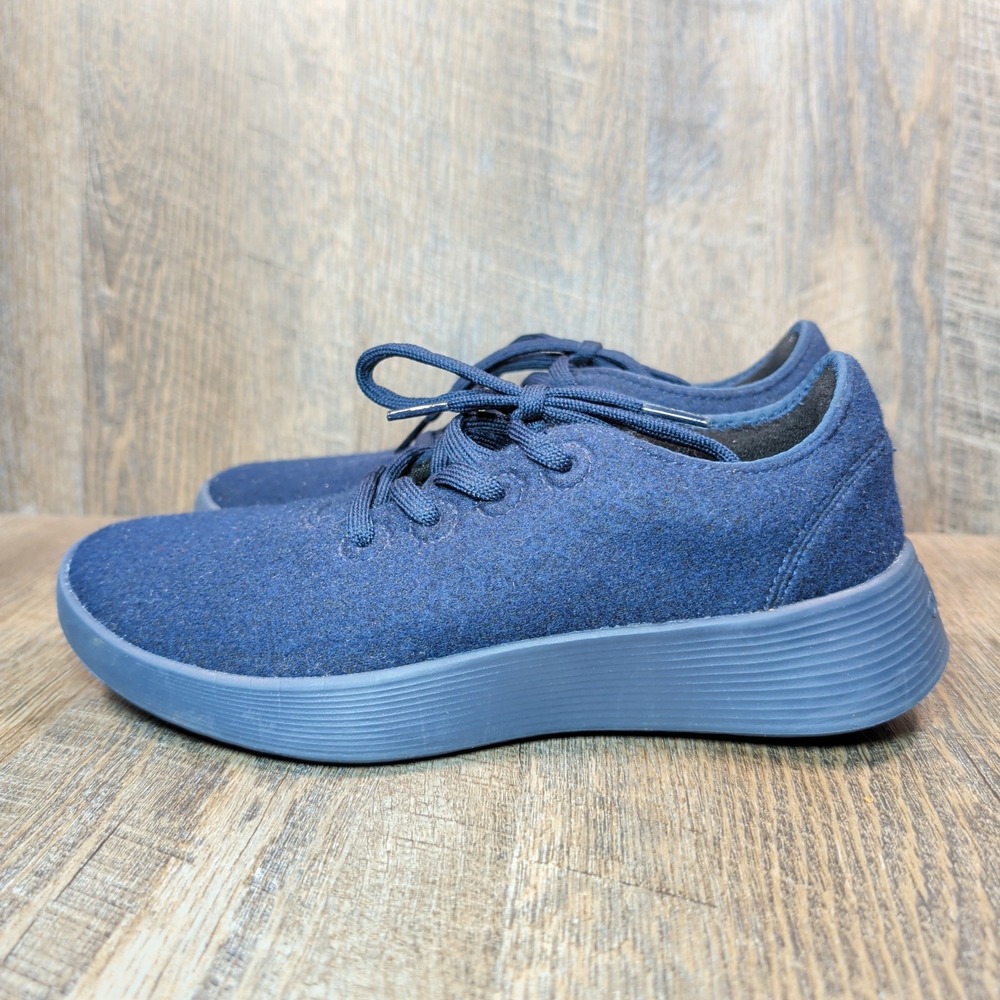 Allbirds Wool Runner 2 WR2 Sneakers All Navy Blue Women's Size 8 Casual Comfort - Picture 6 of 13